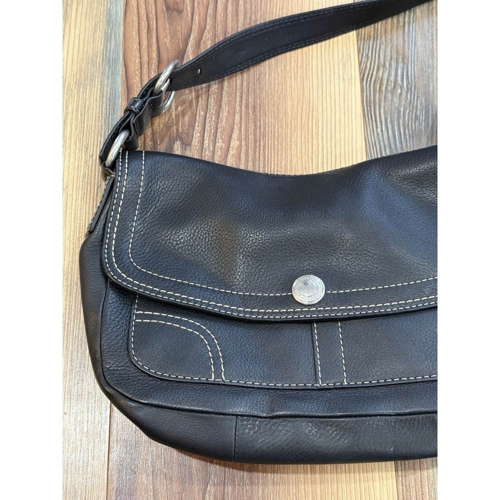 Coach Soho Pebbled Black Leather Slouchy Hobo Shoulder Bag Y2K D1051-F12336 - Picture 2 of 16